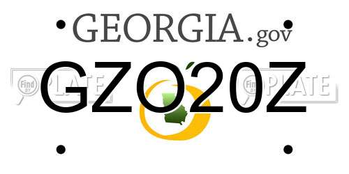 GZO20Z Georgia License Plate
