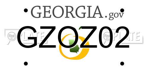 GZOZ02 Georgia License Plate