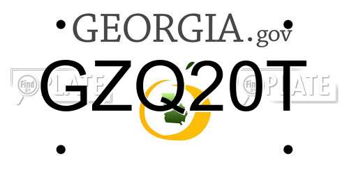 GZQ20T Georgia License Plate