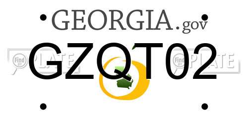 GZQT02 Georgia License Plate