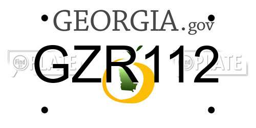 GZR112 Georgia License Plate