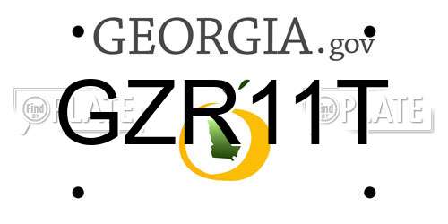 GZR11T Georgia License Plate