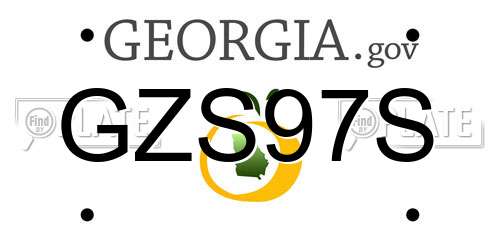 GZS97S Georgia License Plate