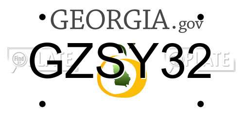 GZSY32 Georgia License Plate