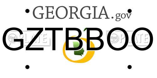 GZTBBOO Georgia License Plate