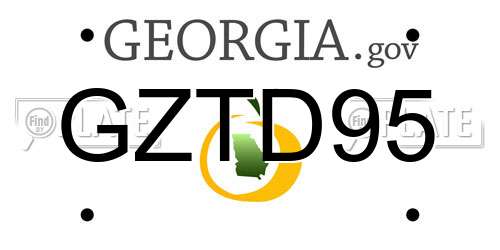 GZTD95 Georgia License Plate