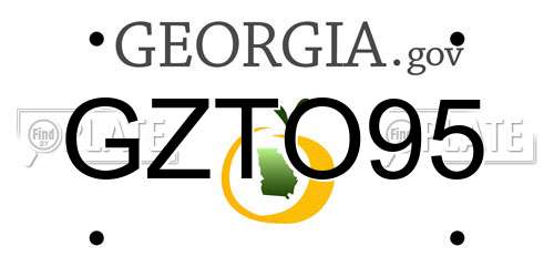 GZTO95 Georgia License Plate