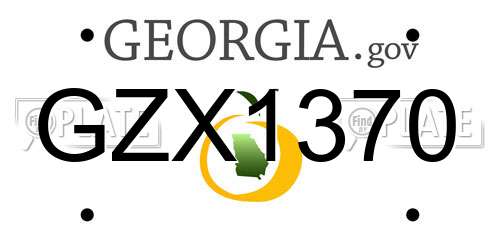 GZX1370 Georgia License Plate