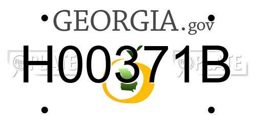 H00371B Georgia License Plate