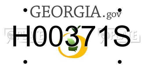 H00371S Georgia License Plate
