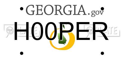 H00PER Georgia License Plate