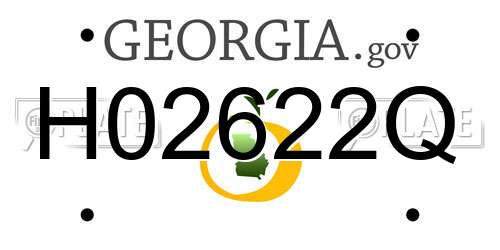 H02622Q Georgia License Plate