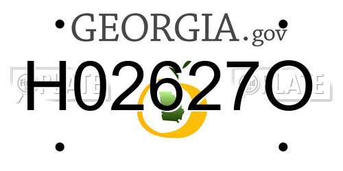H02627O Georgia License Plate