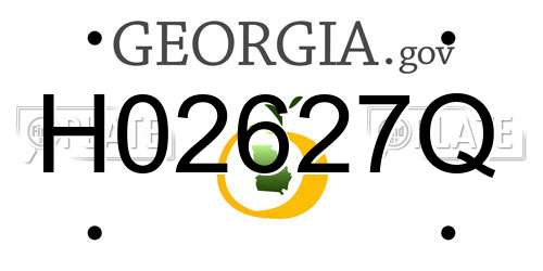 H02627Q Georgia License Plate