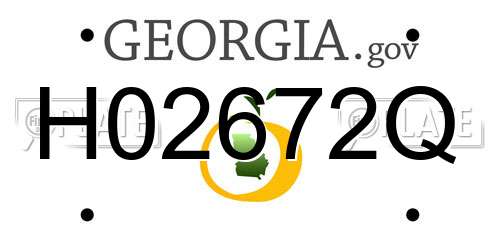 H02672Q Georgia License Plate