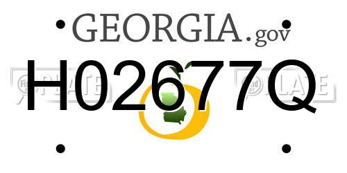 H02677Q Georgia License Plate
