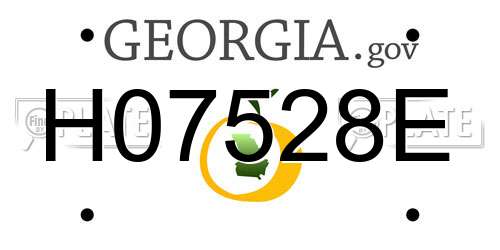 H07528E Georgia License Plate