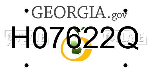 H07622Q Georgia License Plate