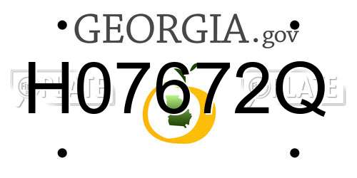 H07672Q Georgia License Plate