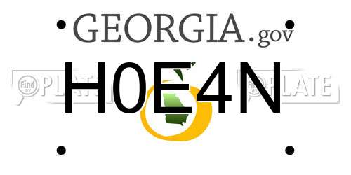 H0E4N Georgia License Plate