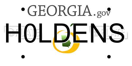 H0LDENS Georgia License Plate