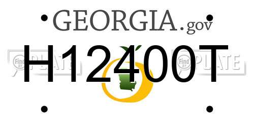 H12400T Georgia License Plate