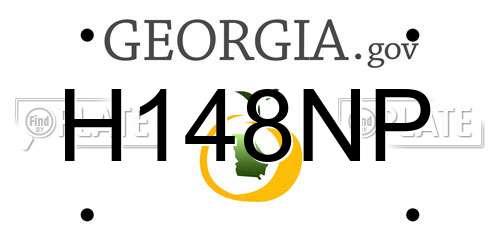 H148NP Georgia License Plate