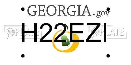 H22EZI Georgia License Plate