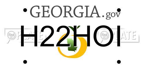 H22HOI Georgia License Plate