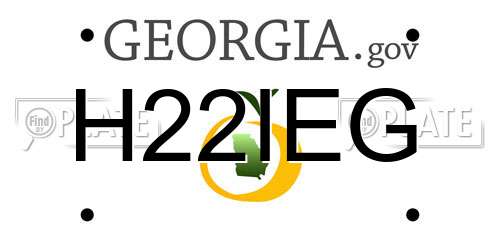 H22IEG Georgia License Plate