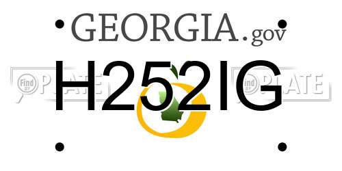 H252IG Georgia License Plate