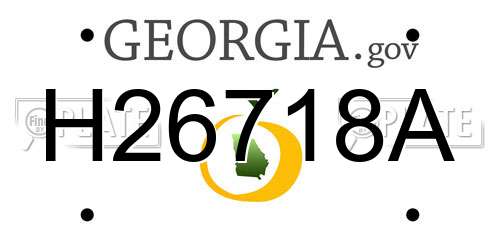 H26718A Georgia License Plate
