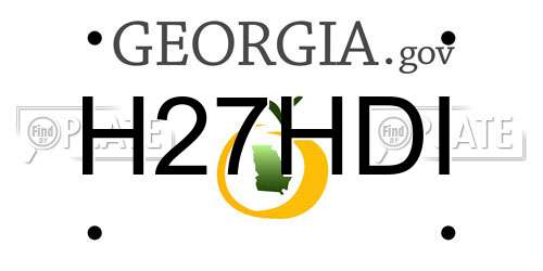 H27HDI Georgia License Plate