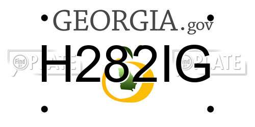 H282IG Georgia License Plate