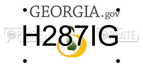 H287IG Georgia License Plate