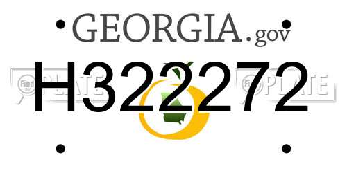 H322272 Georgia License Plate