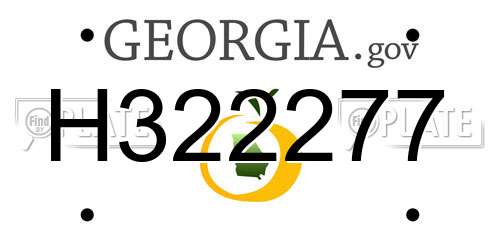 H322277 Georgia License Plate