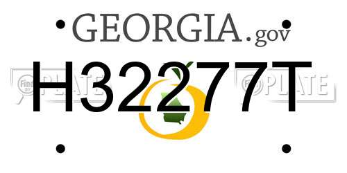 H32277T Georgia License Plate