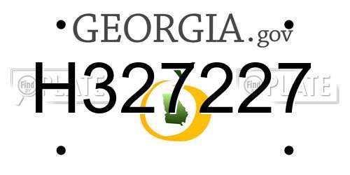 H327227 Georgia License Plate