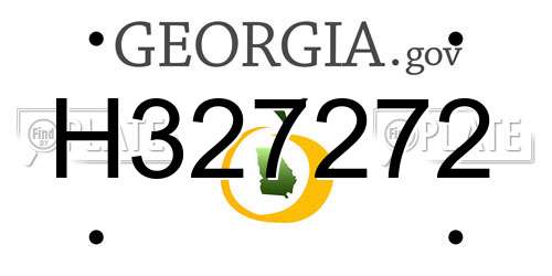 H327272 Georgia License Plate