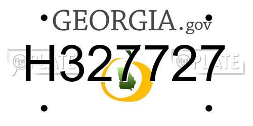 H327727 Georgia License Plate