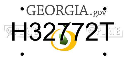 H32772T Georgia License Plate