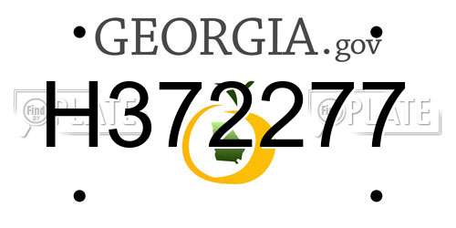 H372277 Georgia License Plate
