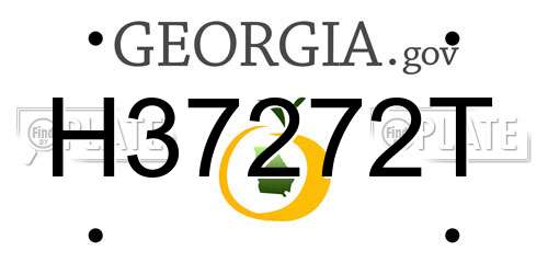 H37272T Georgia License Plate