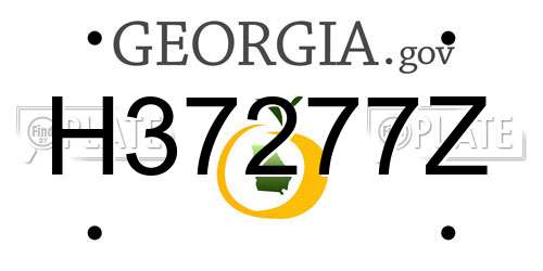 H37277Z Georgia License Plate