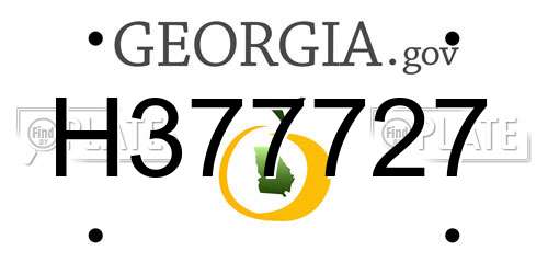 H377727 Georgia License Plate