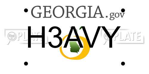 H3AVY Georgia License Plate