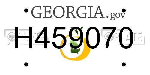 H459070 Georgia License Plate