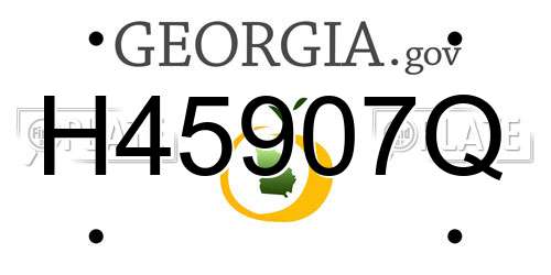 H45907Q Georgia License Plate
