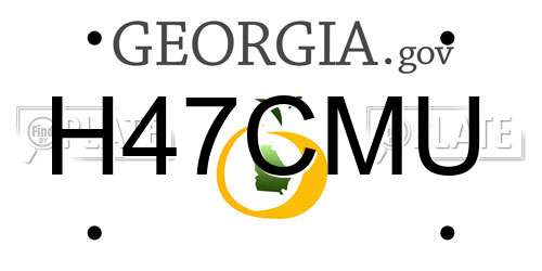 H47CMU Georgia License Plate
